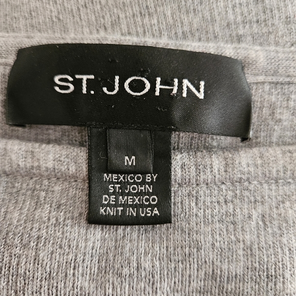 NWOT St John gray wool blend sweater shell top Womens Medium - Picture 5 of 6